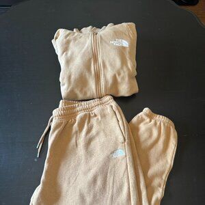 The North Face Camel Joggers & Zip Hoodie Set XL